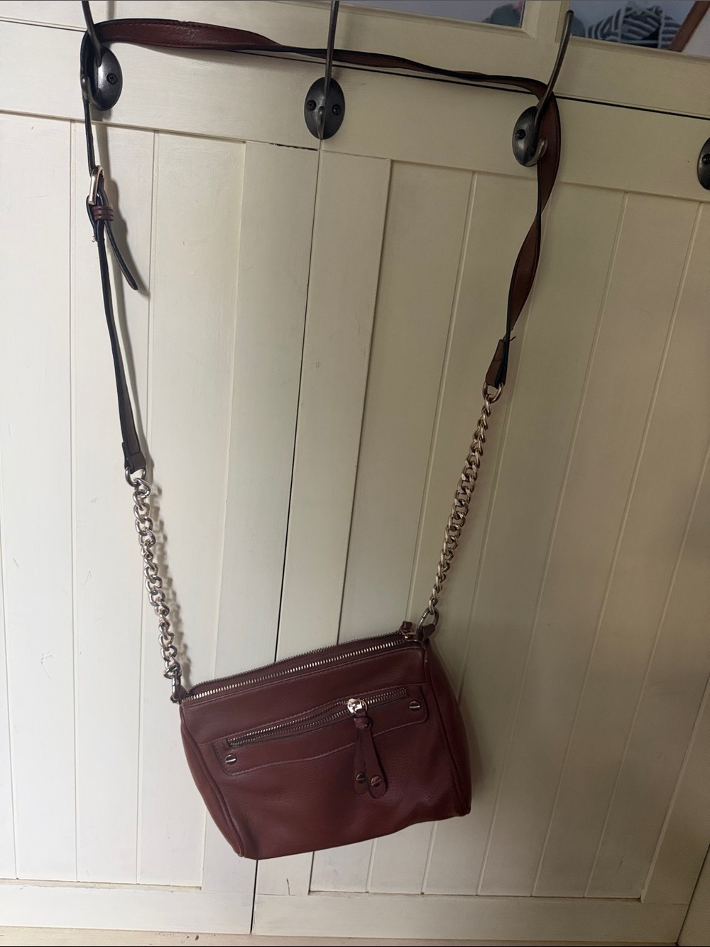 3/$6 Classic Brown Crossbody Bag with adjustable Strap